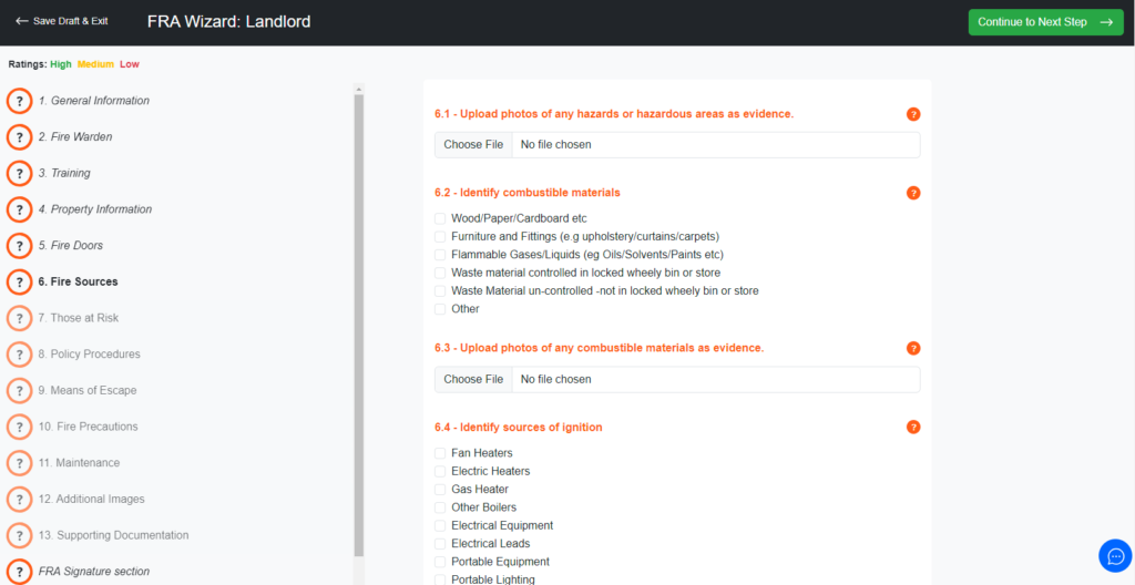 Fire Risk Assessment Template